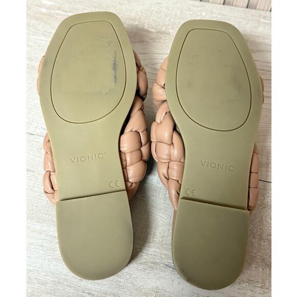 Vionic Braided Cross Strap Slides Kalina Women\'s Size 6